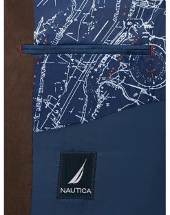 Nautica Brandford Microsuede Modern Fit Sport Coat, Brown -Men Clothing Store MW40 133X 03 NAUTICA BROWN SOLID ALT2