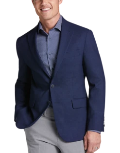 Men Clothing Store 27 Awearness Kenneth Cole AWEAR-TECH Slim Fit Sport Coat, Navy Check