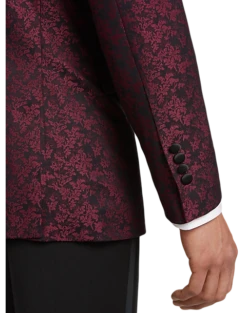 Men Clothing Store -Men Clothing Store MW40 15NV 60 AFTER HOURS BURGUNDY JACQUARD ALT1 1