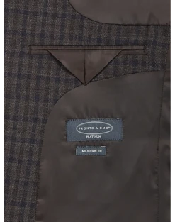 Pronto Uomo Platinum Modern Fit Sport Coat, Brown Check -Men Clothing Store MW40 15XD 63 PRONTO UOMO PLATINUM BROWN CHECK ALT2