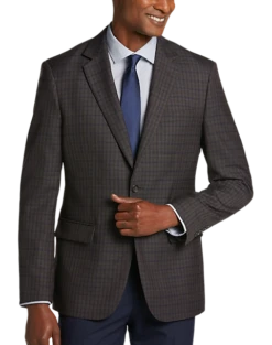 Pronto Uomo Platinum Modern Fit Sport Coat, Brown Check
