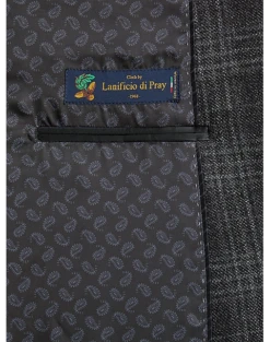 Joseph Abboud Modern Fit Sport Coat, Charcoal Plaid -Men Clothing Store MW40 15ZR 66 JOSEPH ABBOUD CHARCOAL PLAID ALT6