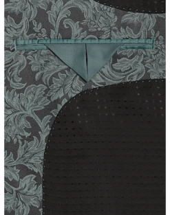 Egara Slim Fit Dinner Jacket, Green Floral -Men Clothing Store MW40 16G0 30 EGARA GREEN FLORAL ALT2