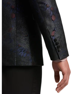 Paisley & Gray Slim Fit Dinner Jacket, Black, Navy & Burgundy Floral -Men Clothing Store MW40 16J2 07 PAISLEY GRAY BLACK NAVY BURGUNDY ALT2