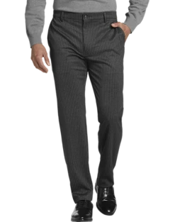 Michael Strahan Modern Fit Dress Pants, Gray Pinstripe
