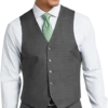 Lauren By Ralph Lauren Gray Sharkskin Classic Fit Suit Separates Vest -Men Clothing Store MW40 3UN5 90 LAUREN BY RALPH LAUREN GRAY SHARKSKIN MAIN