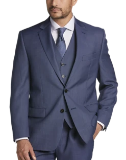 Lauren By Ralph Lauren Classic Fit Suit Separates Coat, Blue Tic -Men Clothing Store MW40 3W7G 70 LAUREN BY RALPH LAUREN BLUE TIC ALT5