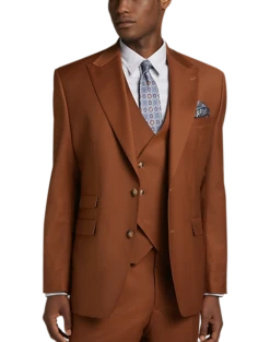 Tayion Classic Fit Suit Separates Coat, Rust -Men Clothing Store MW40 3W8W 18 TAYION RUST ALT4