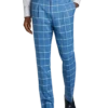 Tayion Classic Fit Suit Separates Pants, Blue & Cream Windowpane -Men Clothing Store MW40 3W9A 67 TAYION BLUE CREAM WINDOWPANE MAIN