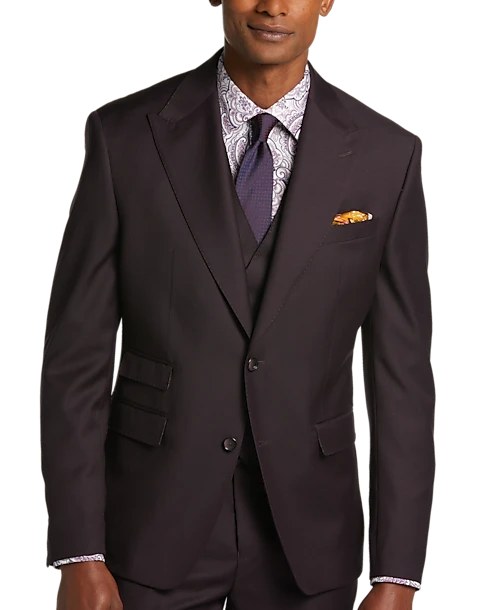 Tayion Classic Fit Suit Separates Coat, Wine Plum 3 Tayion Classic Fit Suit Separates Coat, Wine Plum