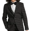 Kenneth Cole Reaction Boy's Suit, Black Plaid -Men Clothing Store MW40 3XD8 80 KENNETH COLE BLACK PLAID MAIN