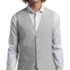 JOE Joseph Abboud Slim Fit Linen Blend Suit Separates Vest, Light Gray -Men Clothing Store MW40 3XGK 16 JOE JOSEPH ABBOUD LIGHT GRAY MAIN