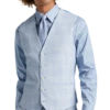 Egara Skinny Fit Suit Separates Vest, Light Blue Plaid
