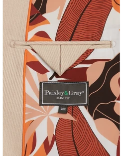 Paisley & Gray Slim Fit Suit Separates, Silky Beige 13 Paisley & Gray Slim Fit Suit Separates, Silky Beige -Men Clothing Store MW40 3XJF 05 PAISLEY GRAY SILKY BEIGE ALT3