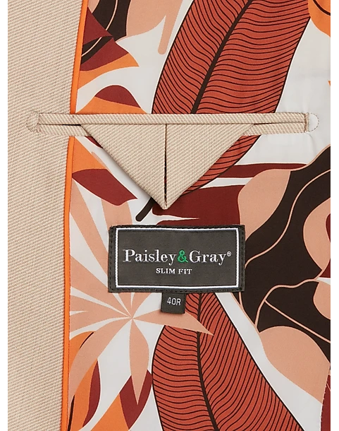 Paisley & Gray Slim Fit Suit Separates, Silky Beige 6 Paisley & Gray Slim Fit Suit Separates, Silky Beige - Image 4