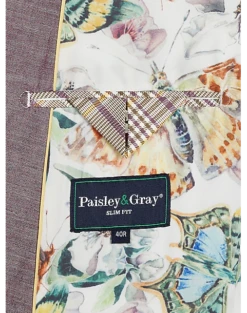 Paisley & Gray Slim Fit Suit Separates Coat, Mulberry -Men Clothing Store MW40 3XMA 06 PAISLEY GRAY MULBERRY ALT3