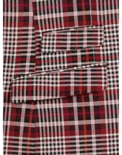 Paisley & Gray Slim Fit Suit Separates Coat, Pink Plaid -Men Clothing Store MW40 3XMF 60 PAISLEY GRAY PINK PLAID ALT4