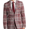 Paisley & Gray Slim Fit Suit Separates Coat, Pink Plaid 1 Paisley & Gray Slim Fit Suit Separates Coat, Pink Plaid -Men Clothing Store MW40 3XMF 60 PAISLEY GRAY PINK PLAID MAIN