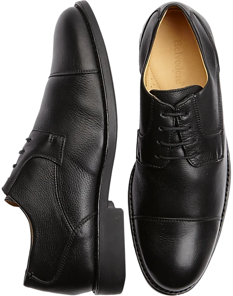 Belvedere Duke Cap Toe Shoes, Black 3 Belvedere Duke Cap Toe Shoes, Black