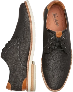 Florsheim Capitol Plain Toe Canvas Oxfords, Gray