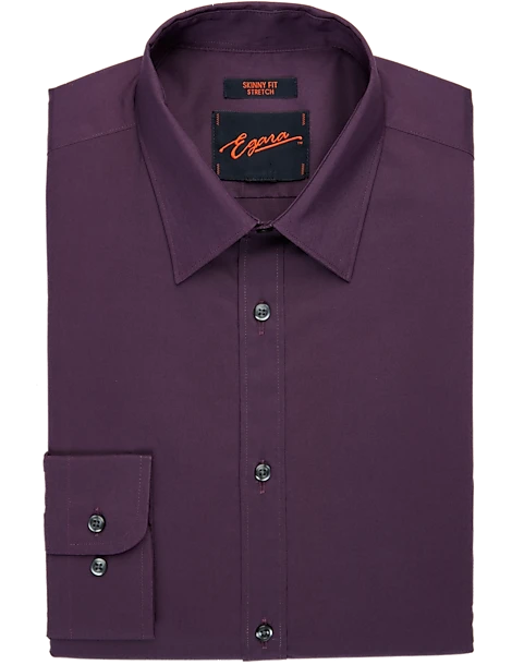 Egara Skinny Fit Dress Shirt, Plum 3 Egara Skinny Fit Dress Shirt, Plum