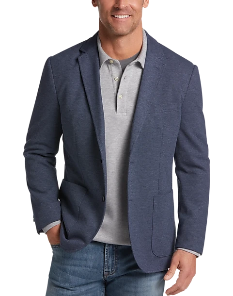 Michael Strahan Modern Fit 2 Button Soft Jacket, Blue 3 Michael Strahan Modern Fit 2 Button Soft Jacket, Blue