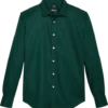 Awearness Kenneth Cole Slim Fit Woven Sport Shirt, Dark Green Dot -Men Clothing Store MW40 6L3J 24 AWEARNESS KENNETH COLE KELLY GREEN MAIN