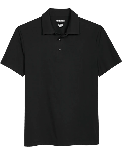 Awearness Kenneth Cole Modern Fit Welded Polo, Black 3 Awearness Kenneth Cole Modern Fit Welded Polo, Black