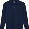 Awearness Kenneth Cole Modern Fit Long Sleeve Polo, Navy -Men Clothing Store MW40 6MLY 01 AWEARNESS KENNETH COLE NAVY MAIN