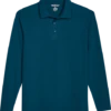 Awearness Kenneth Cole Modern Fit Long Sleeve Polo, Teal -Men Clothing Store MW40 6MLY 93 AWEARNESS KENNETH COLE TEAL MAIN