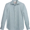 Joseph Abboud Modern Fit Sport Shirt, Teal Fossil Leaf