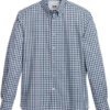Joseph Abboud Modern Fit Sport Shirt, Blue Shadow Plaid -Men Clothing Store MW40 6MRU 14 JOSEPH ABBOUD MED BLUE MAIN