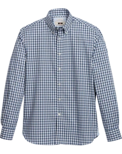 Joseph Abboud Modern Fit Sport Shirt, Blue Shadow Plaid