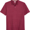Joseph Abboud Modern Fit Polo, Red Tonal Stripe -Men Clothing Store MW40 6N2Y 18 JOSEPH ABBOUD DK RED MAIN