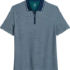 Michael Strahan Modern Fit Zip Polo, Teal -Men Clothing Store MW40 6NCT 93 MICHAEL STRAHAN TEAL MAIN