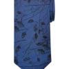 Pronto Uomo Narrow Tie, Navy Marsh Twigs