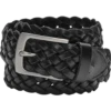 Joseph Abboud Genuine Leather Braided Belt, Black -Men Clothing Store MW40 8XRW 02 JOSEPH ABBOUD BLACK MAIN